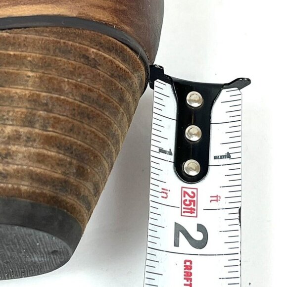 Clarks Artisan Gelata Italia Women's 9.5 Tan Nubuck Block Heel Ankle Boot Bootie - Picture 8 of 8